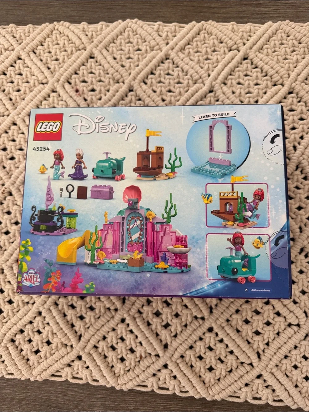 Lego Disney Ariel Crystal Cave Playset - Pink, Teal, Purple, Yellow